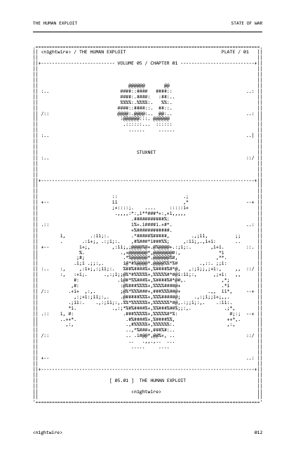 ASCII chapter-opening illustration inside State of War