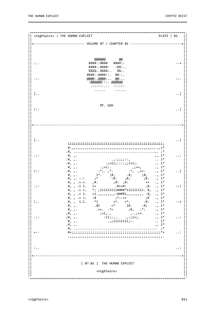 ASCII chapter-opening illustration inside Crypto Heist